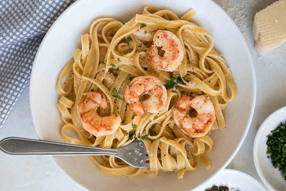 Karidesli Fettucine Makarna